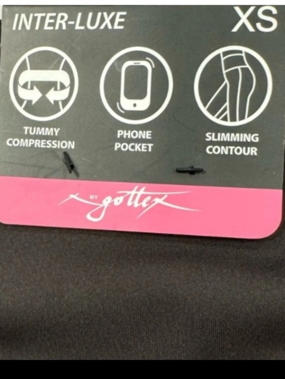 GOTTEX Stretchy Soft Slimming Tummy Compression Leggings With Pockets NWT XS